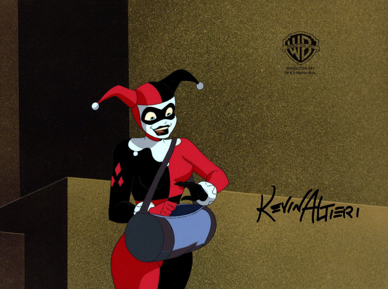 Batman The Animated Series Original Production Cel Signed By Kevin Altieri: Harley Quinn