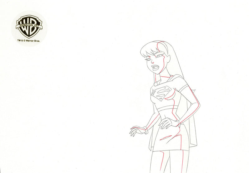 Justice League Unlimited Original Production Drawing: Supergirl