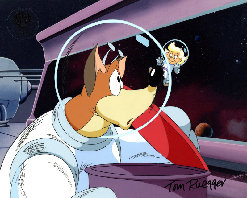 Animaniacs Original Production Cel Signed by Tom Ruegger: Mindy, Buttons