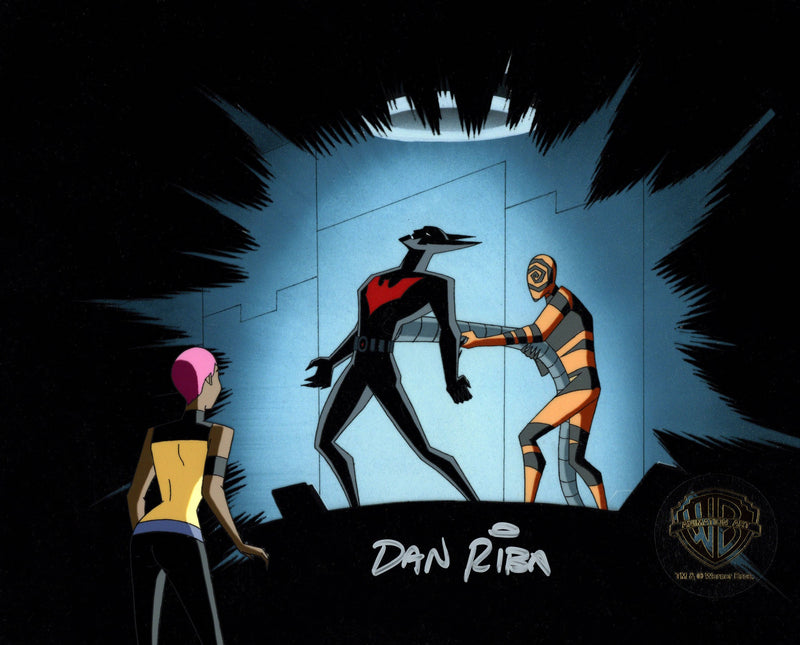 Batman Beyond Original Production Cel Signed by Dan Riba: Batman, Max, Spellbinder