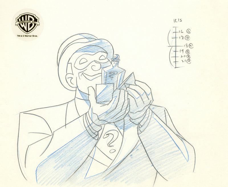 Batman The Animated Series Original Production Drawing: Riddler