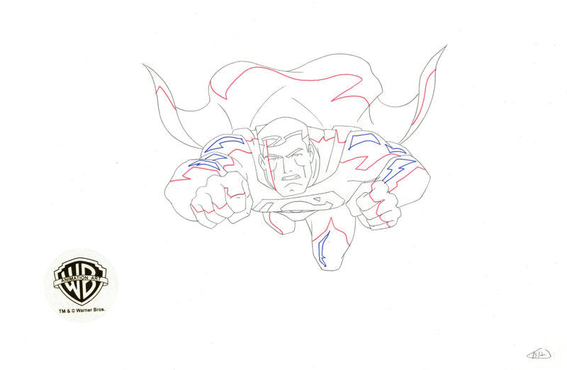 Superman: Doomsday Original Production Drawing: Superman