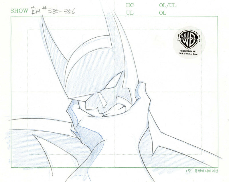 Batman Beyond Original Production Drawing: Batman