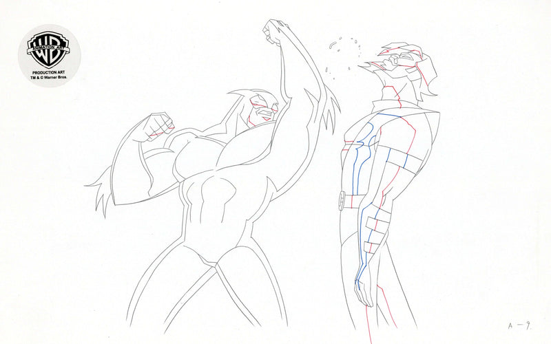 Justice League Unlimited Original Production Drawing: Wildcat, Green Arrow