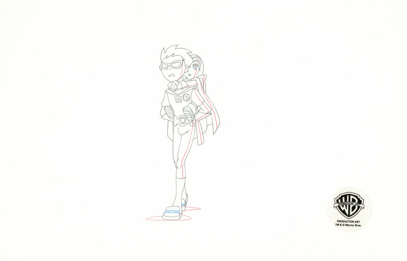 Teen Titans Original Production Drawing: Robin, Young Raven