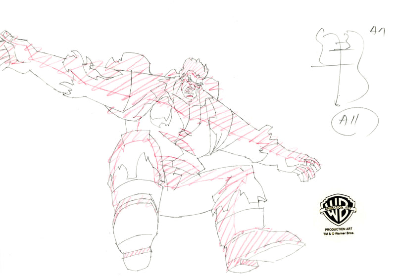 Justice League Original Production Drawing: Solomon Grundy