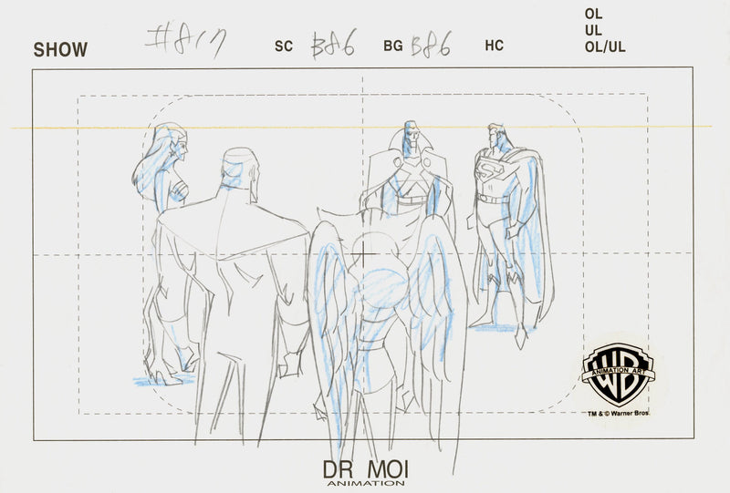 Justice League Original Production Drawing: Justice League