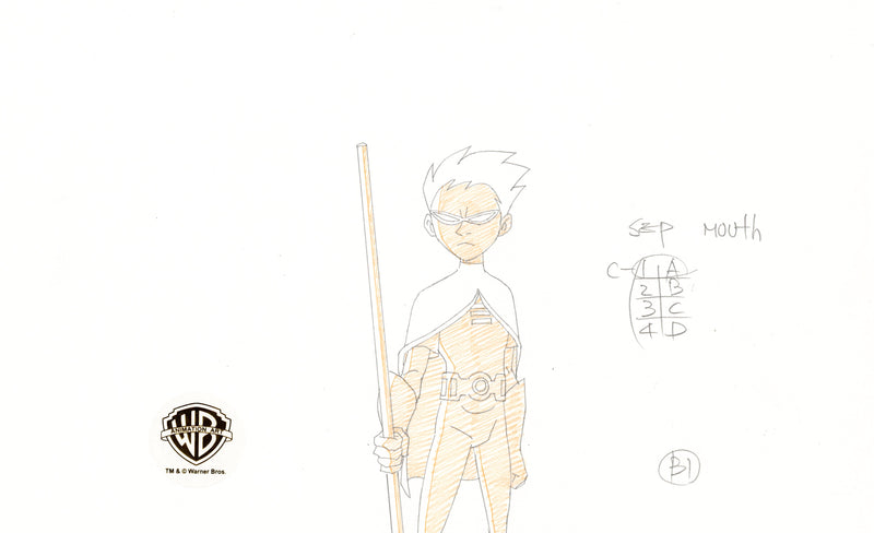 Teen Titans Original Production Drawing: Robin