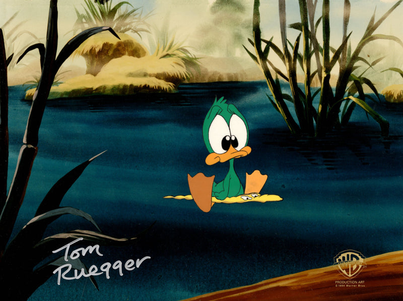 Tiny Toon Adventures Original Production Cel Signed by Tom Ruegger: Baby Plucky