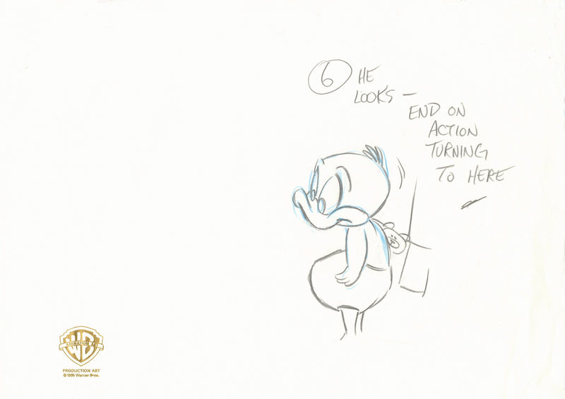 Tiny Toons Original Production Drawing: Baby Plucky Duck