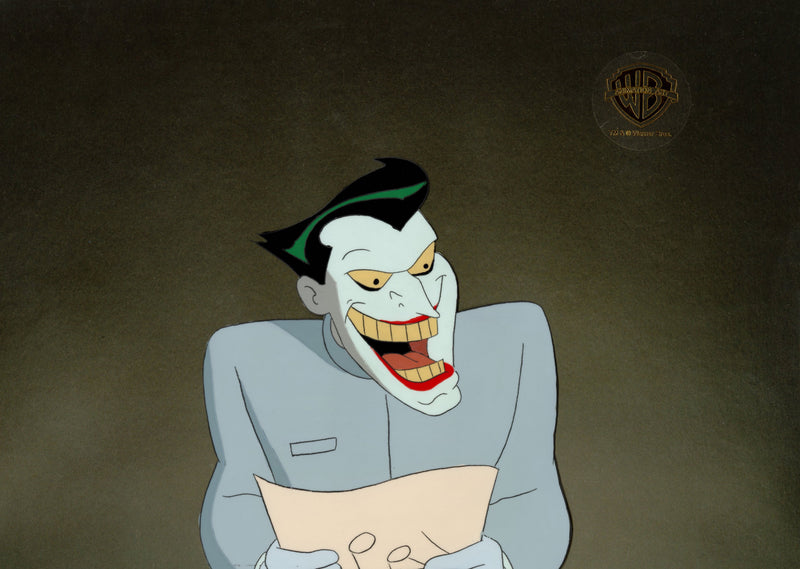 Batman The Animated Series Original Production Cel with Matching Drawing: Joker