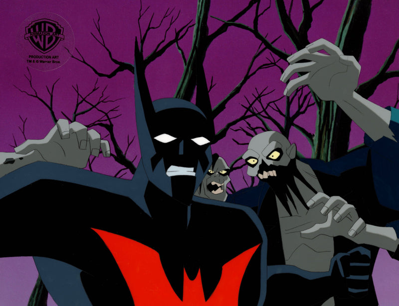 Batman Beyond Original Production Cel with Matching Drawing: Batman