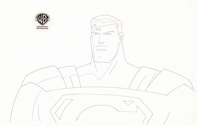 Justice League Unlimited Original Production Drawing: Superman
