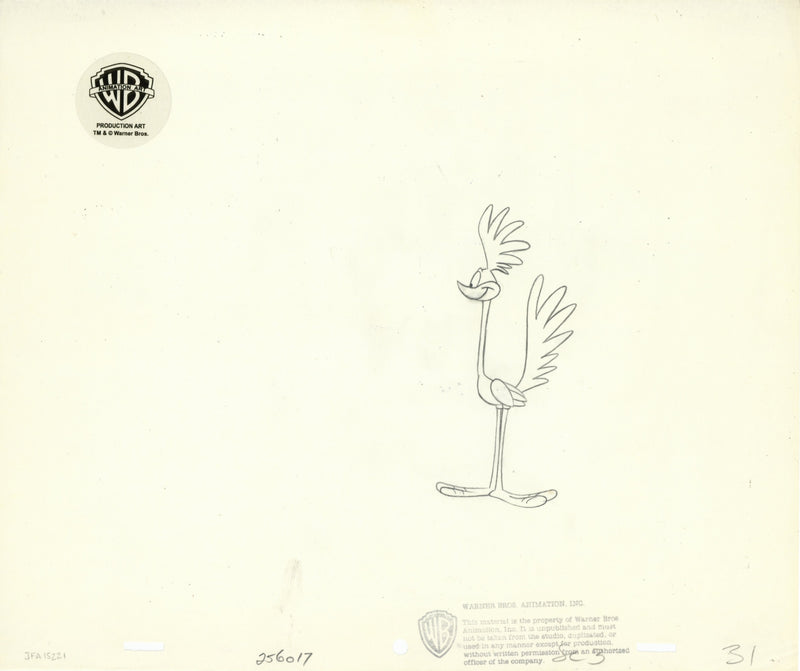 Looney Tunes Original Production Drawing: Road Runner