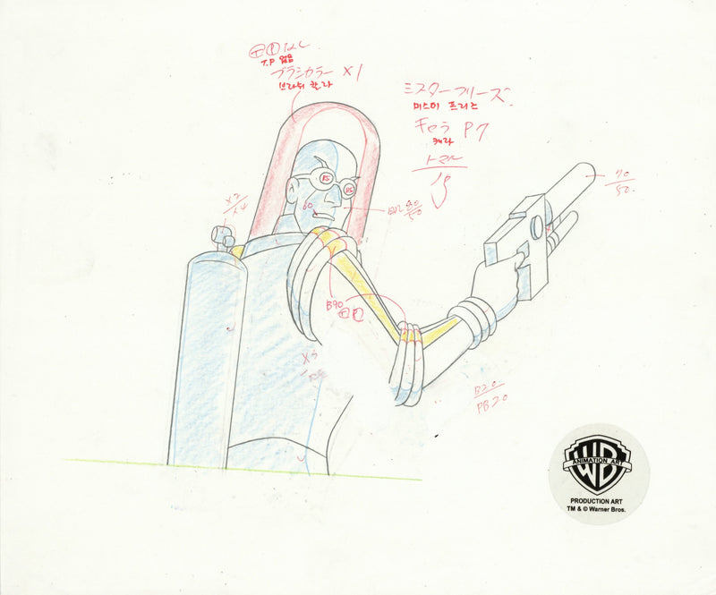 Batman The Animated Series Original Production Drawing: Mr. Freeze