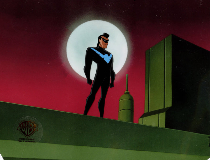 The New Batman Adventures Original Production Cel with Matching Drawing: Nightwing