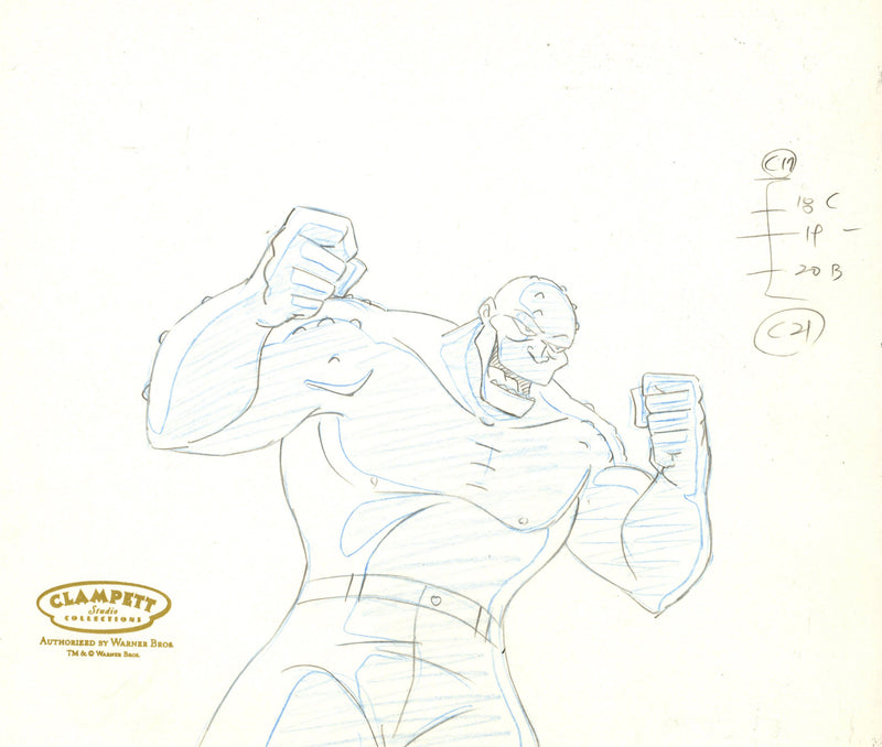 Batman The Animated Series Original Production Drawing: Killer Croc