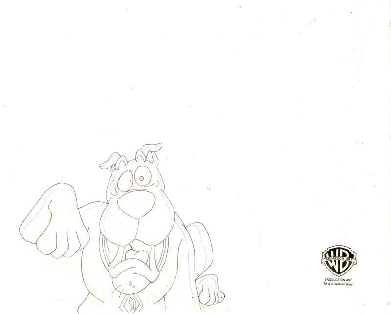 Scooby-Doo on Zombie Island Original Production Cel with Matching Drawings Signed by Bob Singer: Scooby-Doo and Shaggy