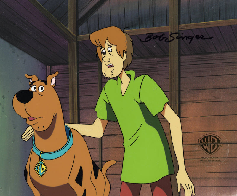 Scooby-Doo and the Witch's Ghost Original Production Cel and Matching Drawings Signed by Bob Singer: Scooby, Shaggy