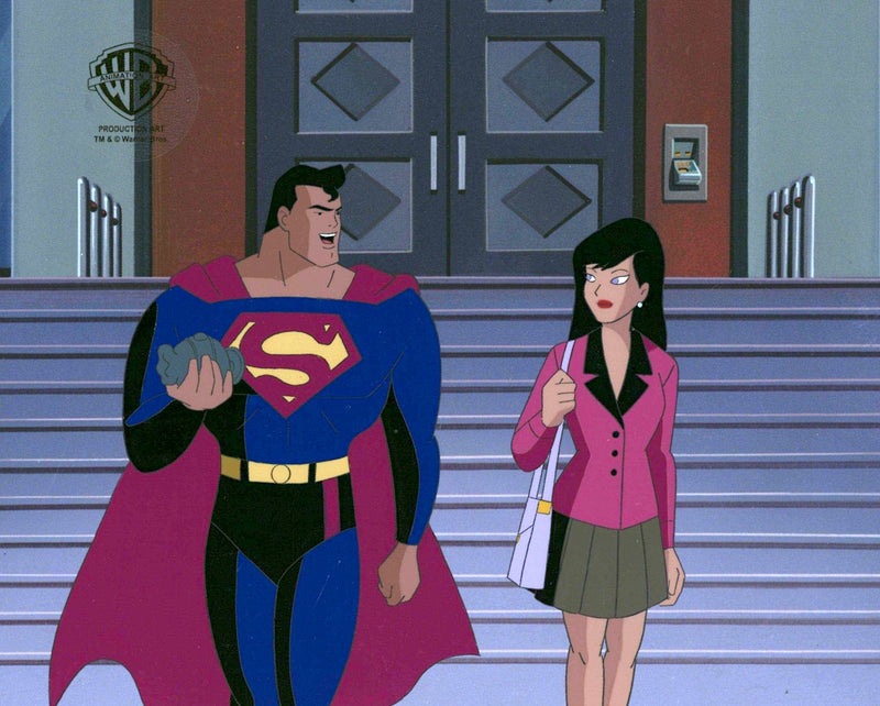 Superman The Animated Series Original Production Cel: Superman and Lois