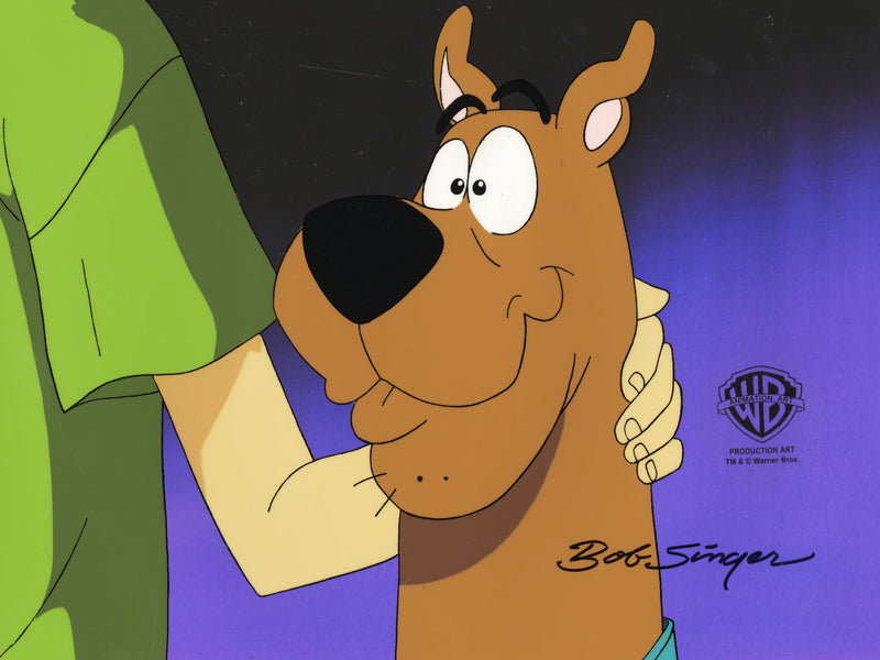 Scooby-Doo and the Witch's Ghost Original Production Cel and Matching Drawing Signed by Bob Singer: Scooby-Doo