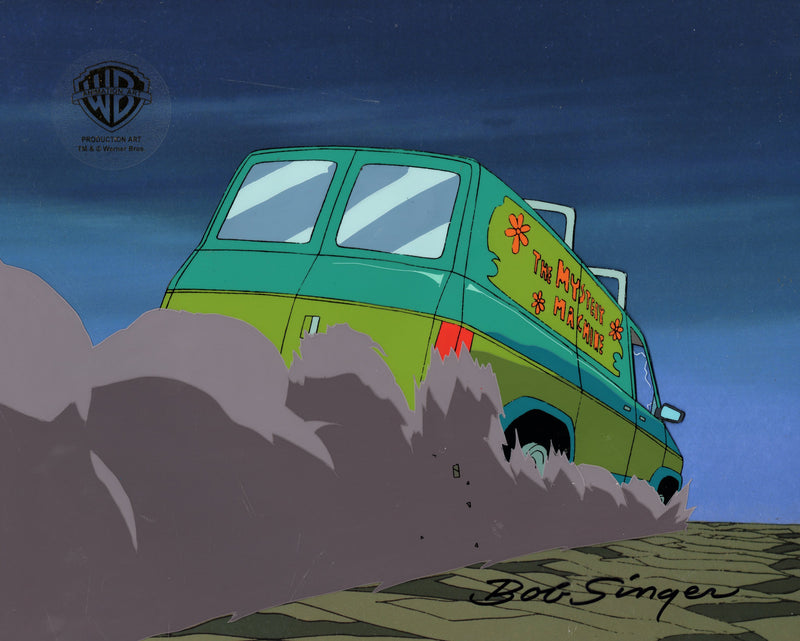 Scooby-Doo and the Witch's Ghost Original Production Cel With Matching Drawing: The Mystery Machine