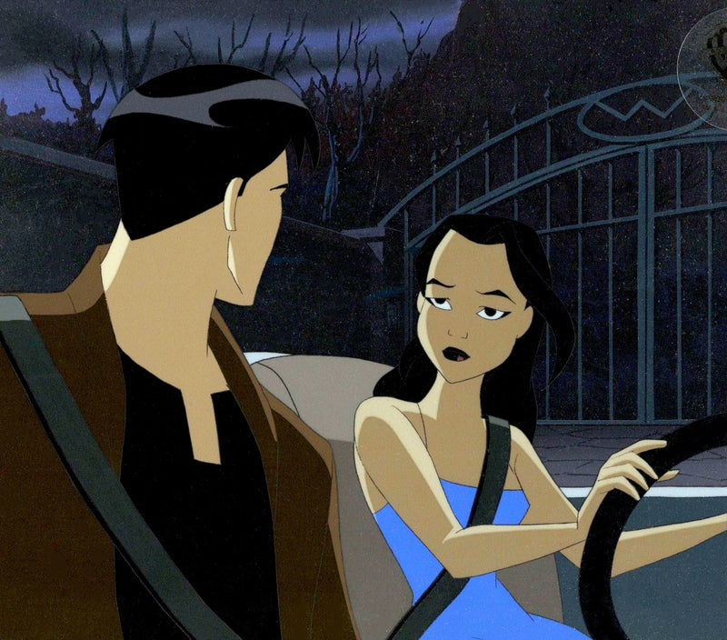 Batman Beyond Original Production Cel on Original Background: Terry McGinnis and Dana Tan