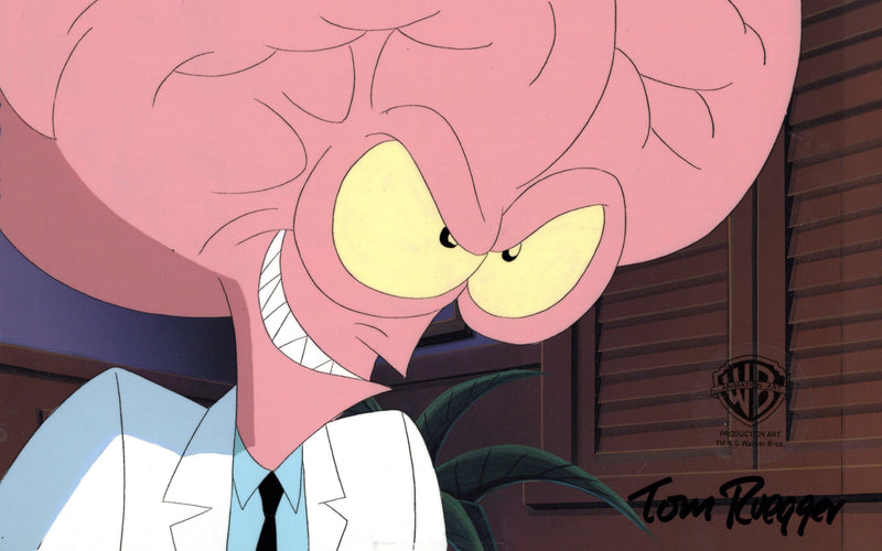 Freakazoid Original Production Cel on Original Production Background Signed by Tom Ruegger: Lobe