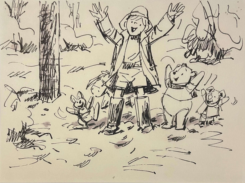 Winnie the Pooh and Tigger Too, Original Storyboard: Piglet, Eeyore, Christopher Robin, Winnie the Pooh, Piglet - Choice Fine Art