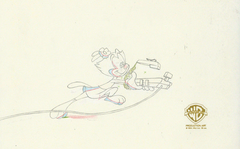 Animaniacs Original Production Cel with Matching Drawing: Dot - Choice Fine Art