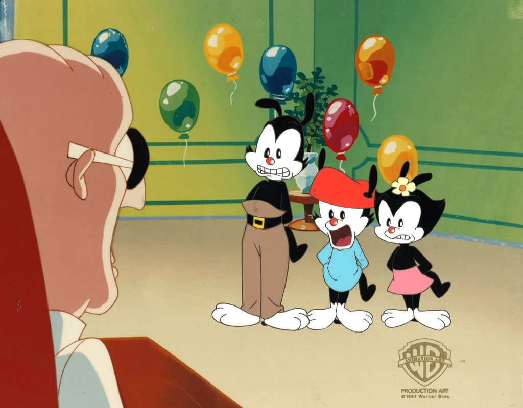 Animaniacs Original Production Cel: Yakko, Wakko, Dot, and Dr. Scratchnsniff - Choice Fine Art