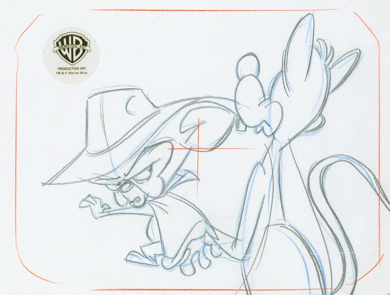 Animaniacs Original Production Drawing: Pinky And Brain - Choice Fine Art