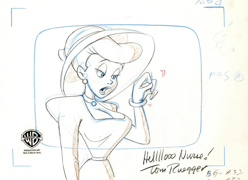 Animaniacs Original Production Layout Drawing Signed by Tom Ruegger: Hello Nurse - Choice Fine Art