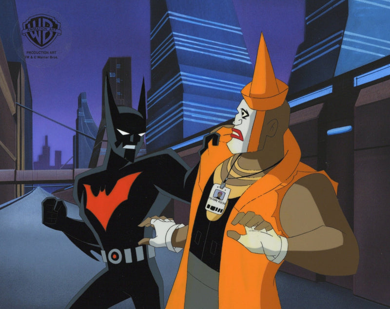 Batman Beyond Original Production Cel with Matching Drawing: Batman and Trey - Choice Fine Art