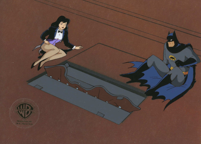 Batman The Animated Series Original Production Cel On Original Background: Batman and Zatana - Choice Fine Art