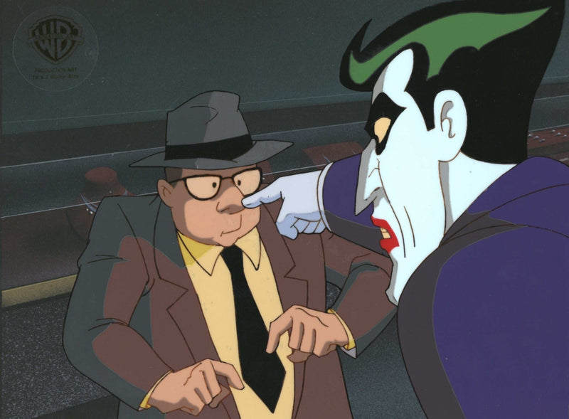 Batman The Animated Series Original Production Cel on Original Background: Joker and Sidney Debris - Choice Fine Art