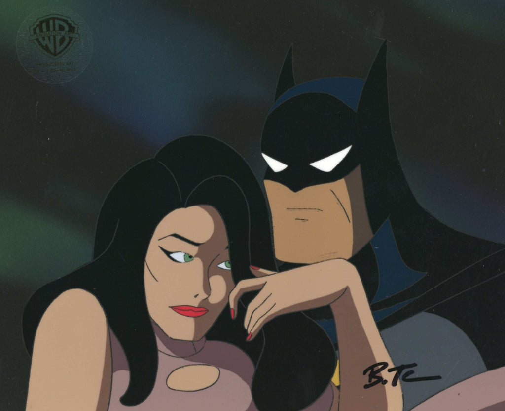 Batman The Animated Series Original Production Cel Signed by Bruce Timm: Batman and Talia Al Ghul - Choice Fine Art