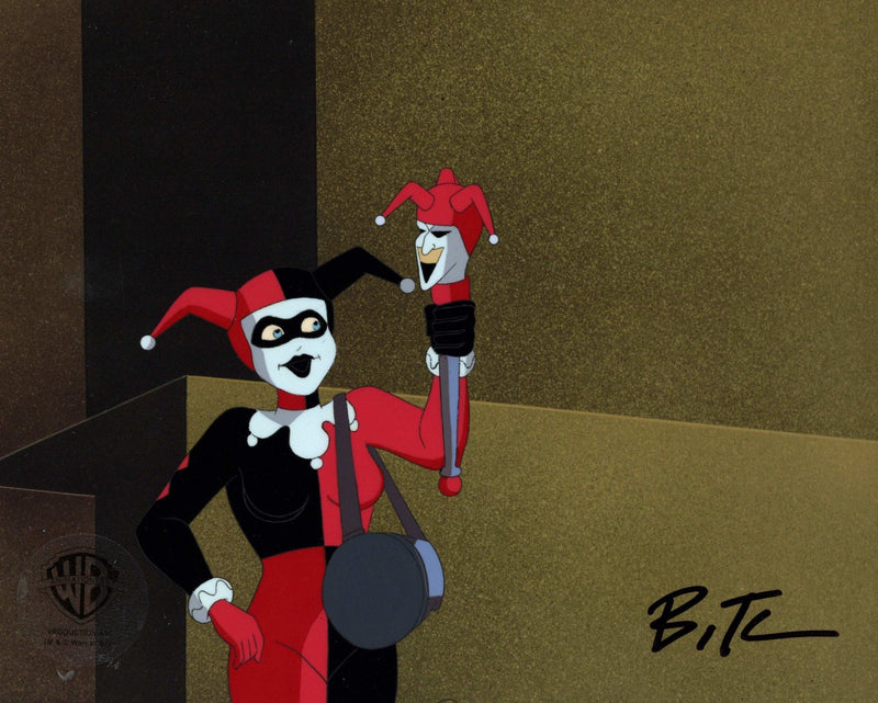 Batman The Animated Series Original Production Cel signed by Bruce Timm: Harley Quinn - Choice Fine Art
