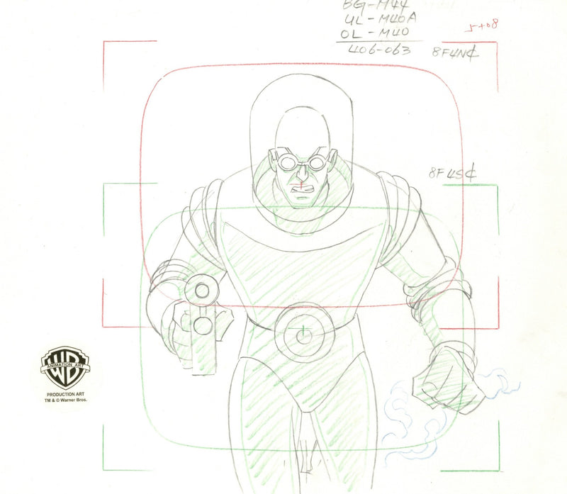 Batman The Animated Series Original Production Layout Drawing: Mr. Freeze - Choice Fine Art