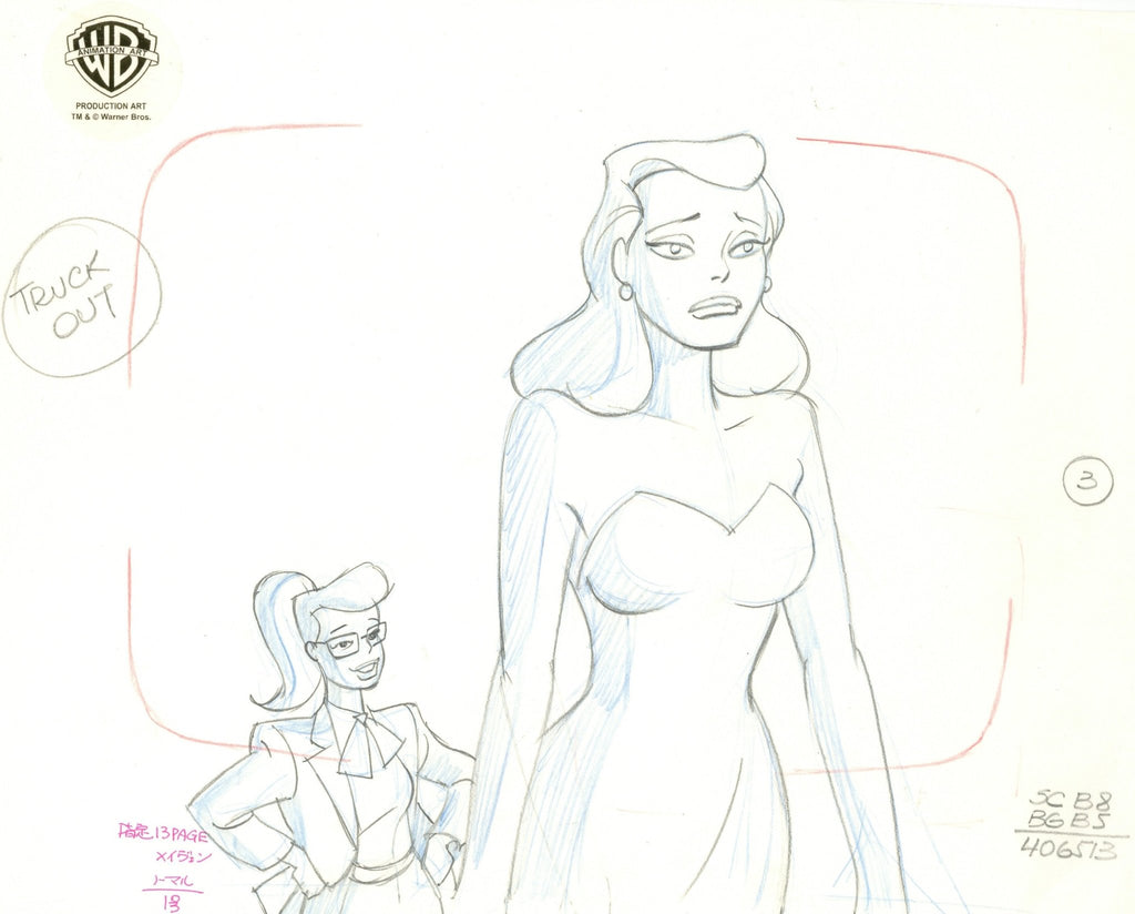 Batman The Animated Series Original Production Layout Drawing: Selina Kyle and Maven - Choice Fine Art