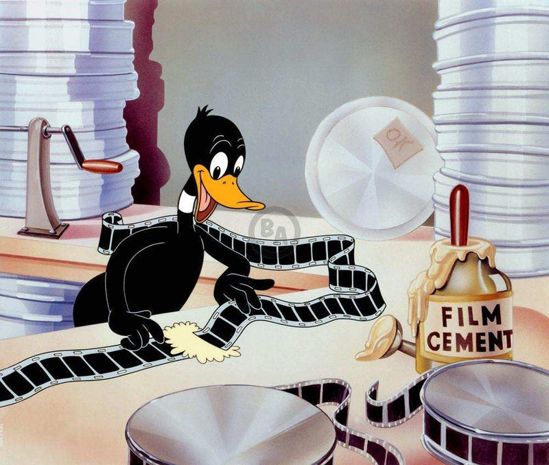 DAFFY FILM EDITOR Giclee On Paper LOONEY TUNES FINE ART 