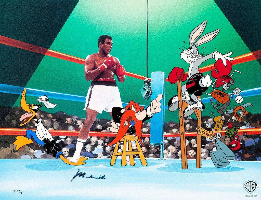 Empty That Glove! Limited Edition Cel signed by Muhammed Ali - Choice Fine Art