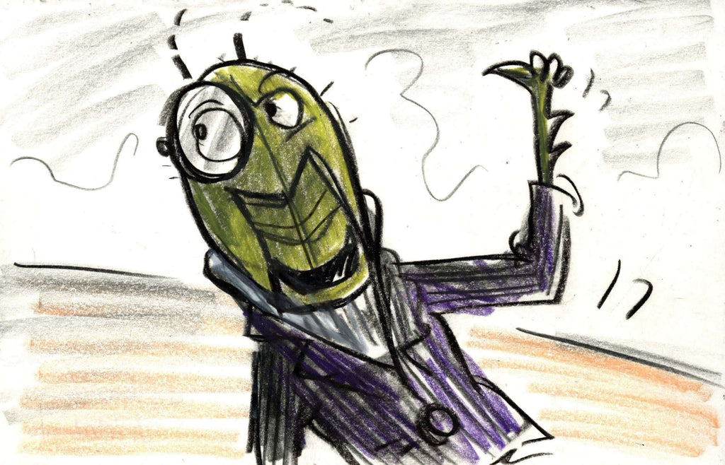 James and the Giant Peach Storyboard Drawing: Mr. Grasshopper - Choice Fine Art