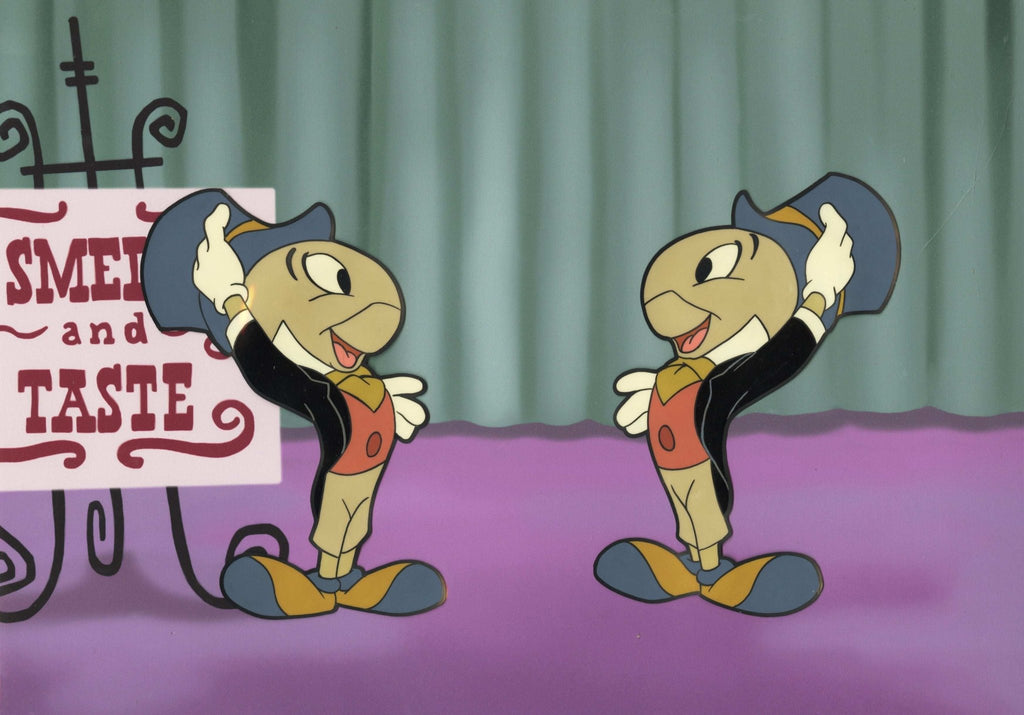 Jiminy Cricket Double Original Production Cel - Choice Fine Art
