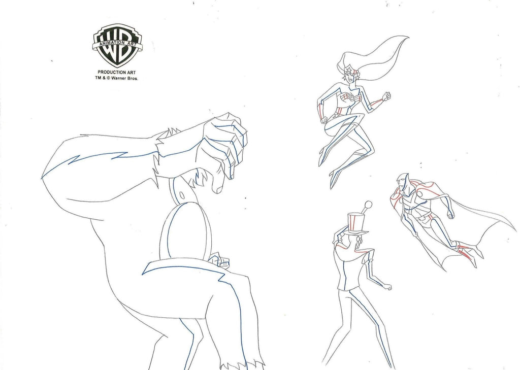 Justice League Original Production Drawing: Wonder Woman and Martian Manhunter - Choice Fine Art