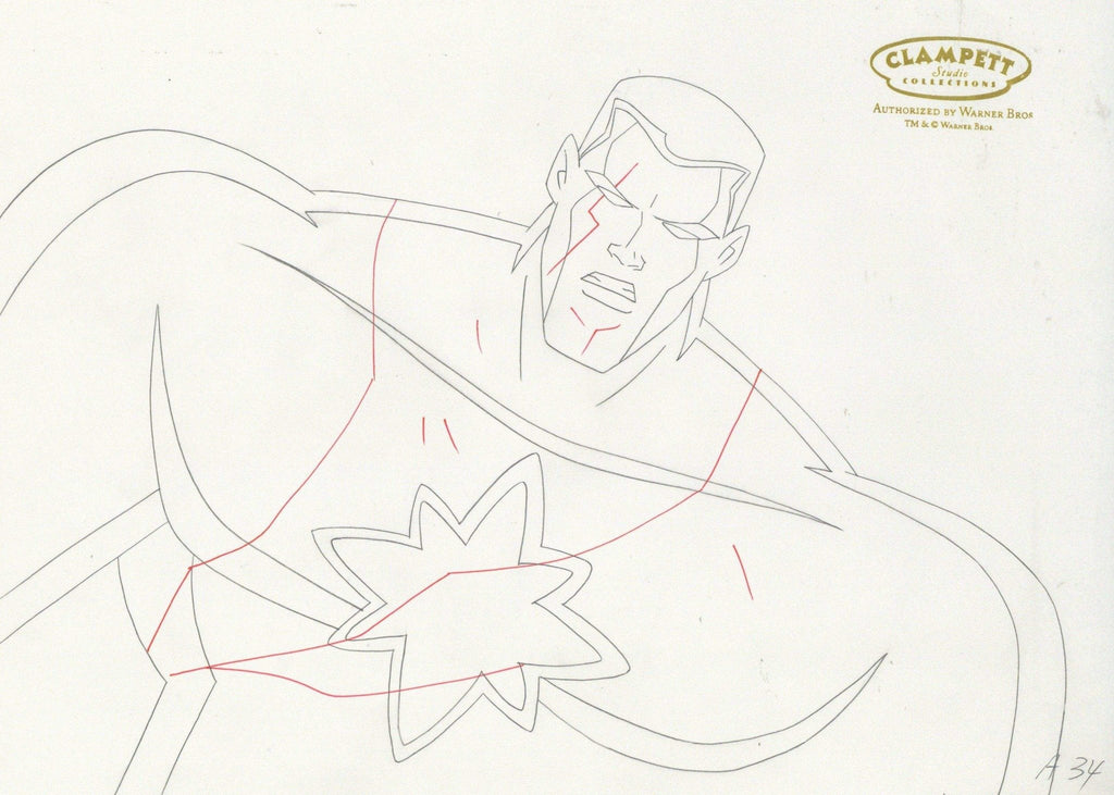 Justice League Unlimited Original Production Drawing: Captain Atom - Choice Fine Art