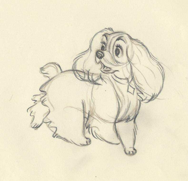 Lady and the Tramp Original Production Drawings - Choice Fine Art