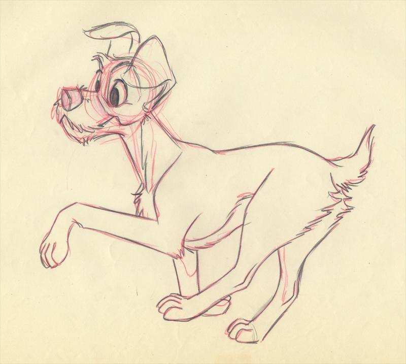 Lady and the Tramp Original Production Drawings - Choice Fine Art