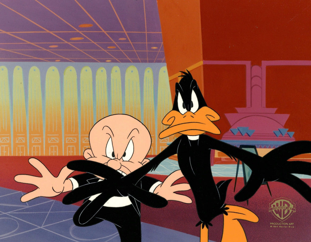 Looney Tunes Original Production Cel: Elmer Fudd and Daffy Duck - Choice Fine Art