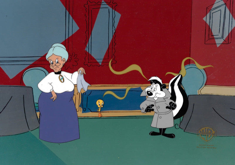 Looney Tunes Original Production Cel: Granny, Pepe, and Tweety - Choice Fine Art